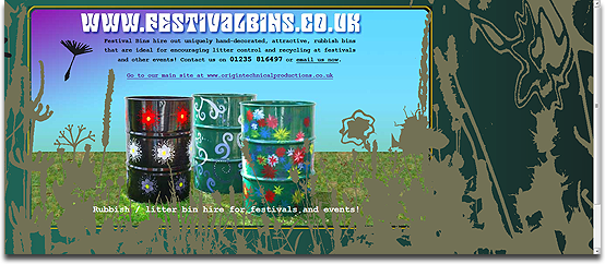 Festival Bins homepage
